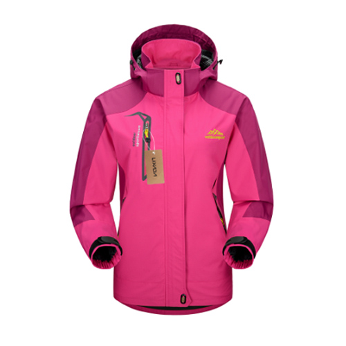 Lixada Outdoor Climbing Waterproof Jacket Windproof Raincoat Sportswear Traveling Cycling Sport Detachable Hooded Coat for Women